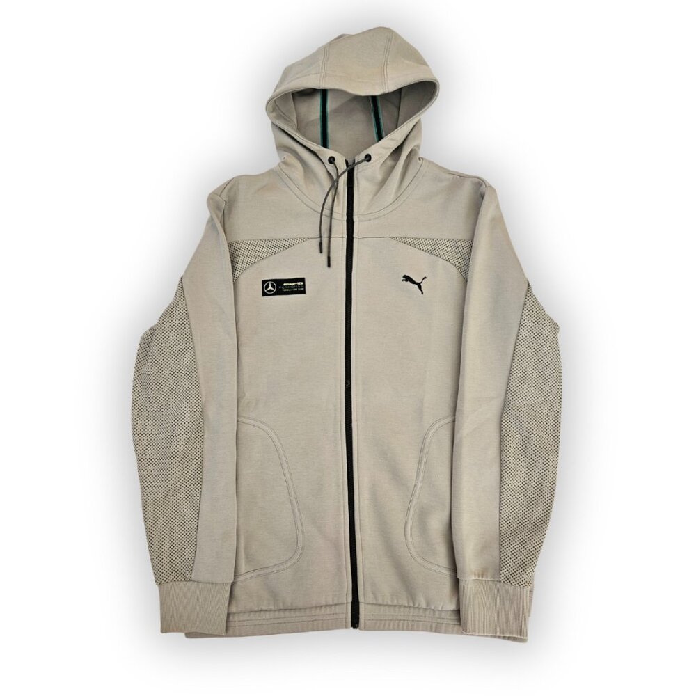 PUMA MAPF1 HOODED TRACK JACKET GREY SIZE LARGE